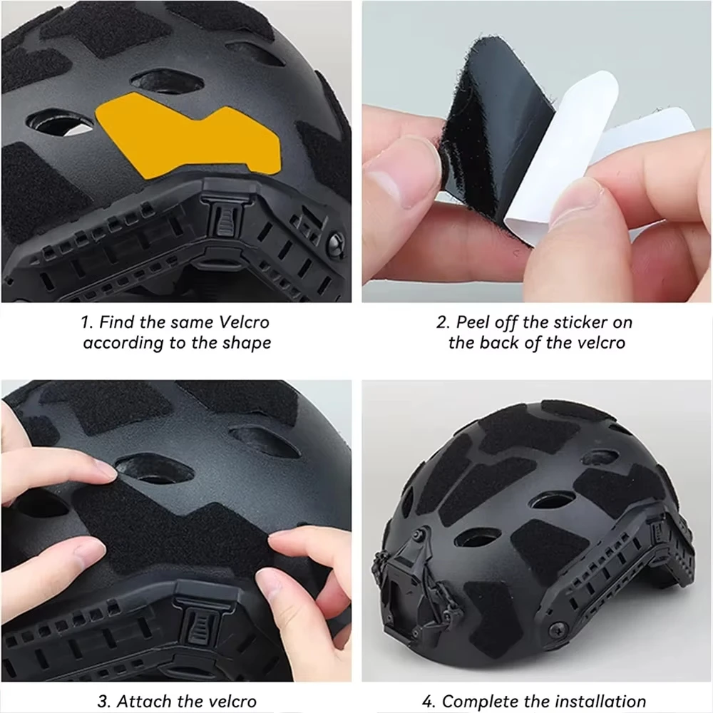 1/5/10/sets Tactical Helmet Magic Sticker Velcros FAST Airsoft Helmet Padding Stickers Universal Tape Helmet Accessories