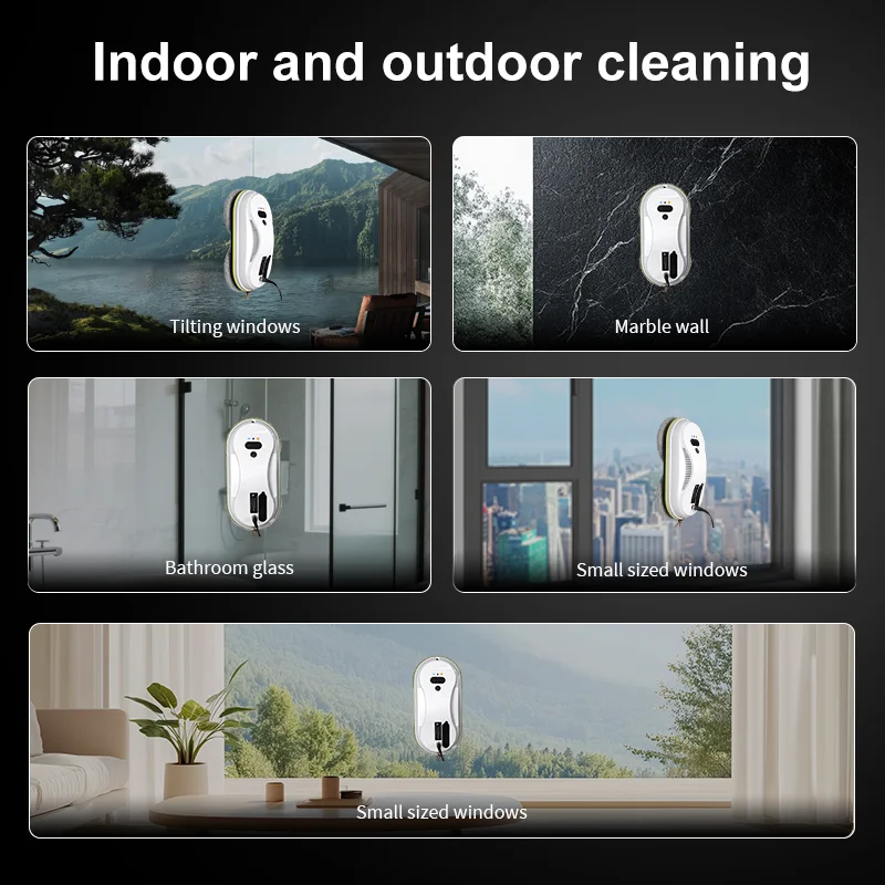 UPS system intelligent robot window cleaning unit