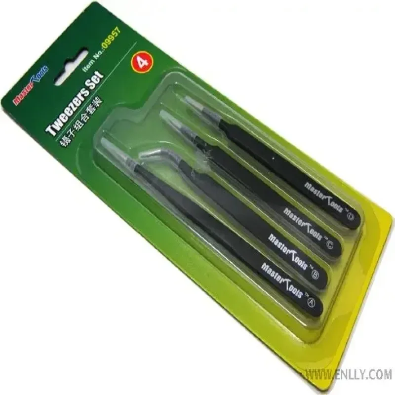 Useful Model Assembly Tool 4pcs/set Small Tweezers Set 09957 4Types For Model Kits Assembling DIY