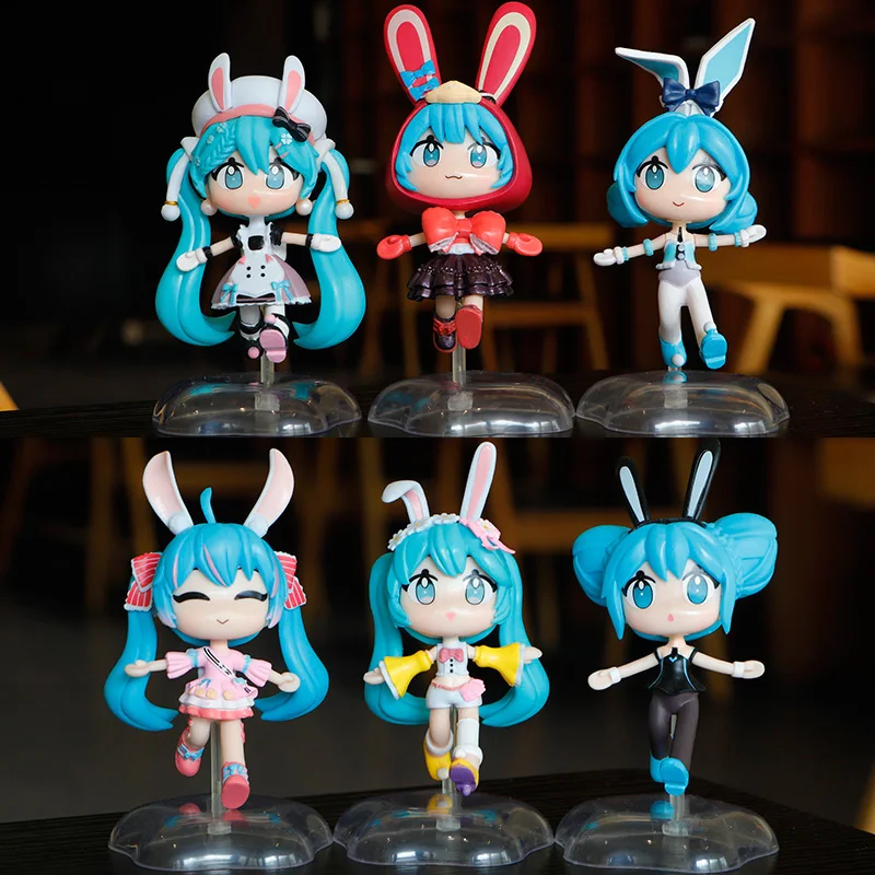 

Hatsune Miku Official Licensed Chibi Bunny Ears Anime Girl Collectible Figure Blind Box Birthday Gift