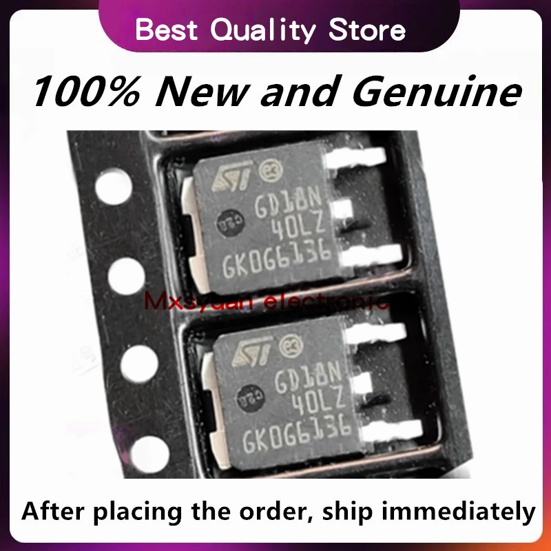 10pcs/lot STGD18N40LZ STGD18N40LZT4 STGD18N40 GD18N40LZ GD18N40 STGD18N GD18N-40LZ GD18N 40LZ TO252 New original In stock