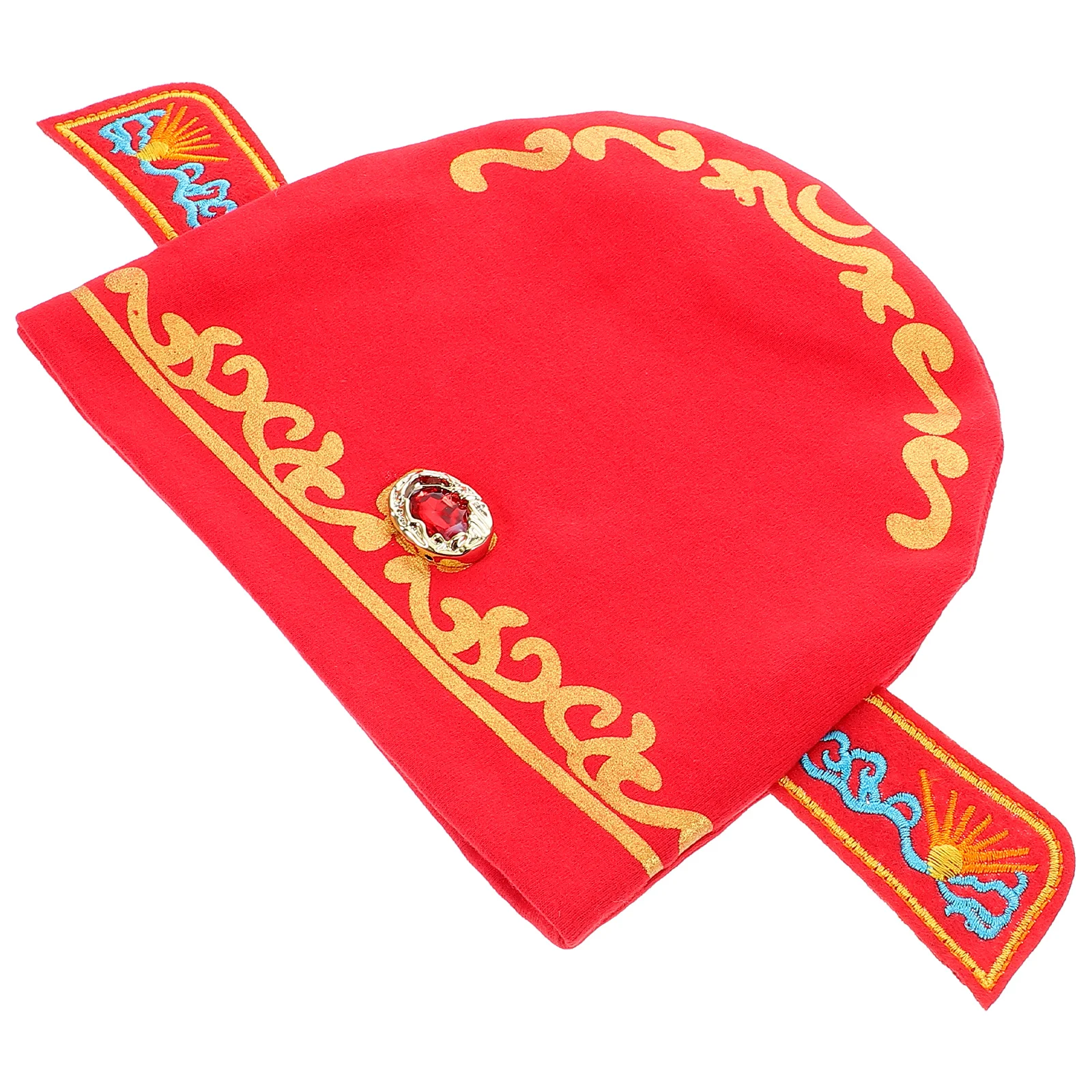 

Festive Red Cotton Baby Hat for Boys Girls 1st Birthday Toddler Crown Prince newborn Photography PropsFortune hat
