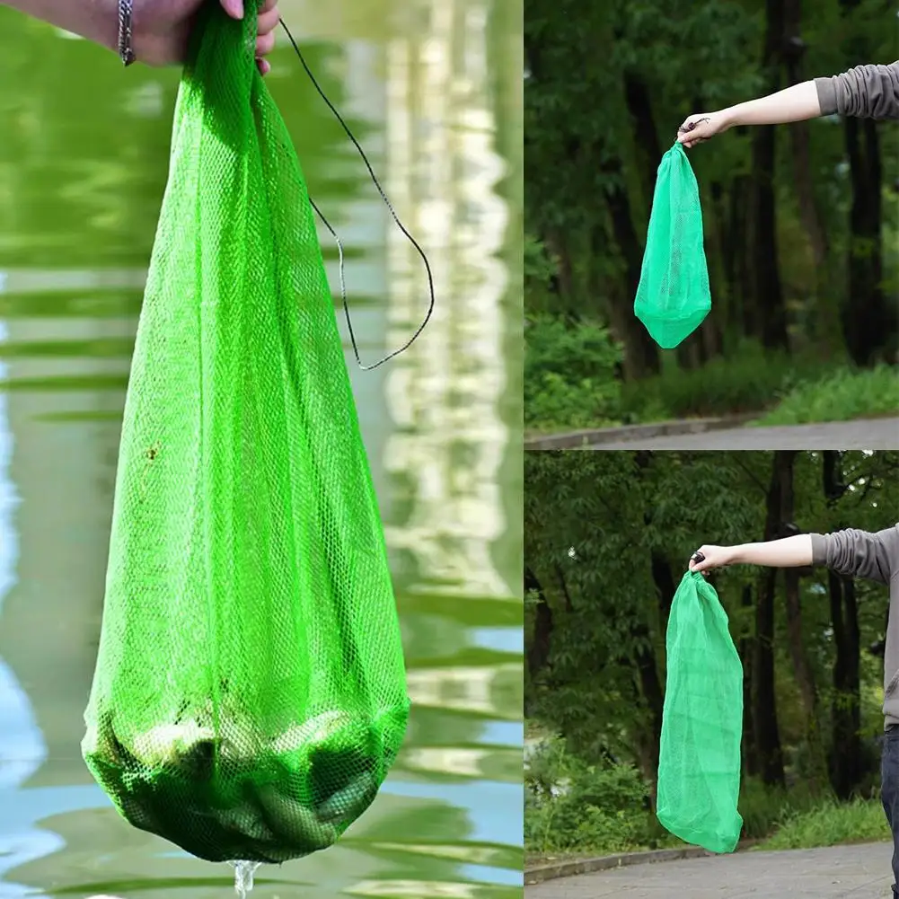 1PC Folding Fish Net Live Fish Net Bag Mesh Bag Of Tools Net Mesh Guard Fish Fishing Storage Very Bag Bag I1Y4