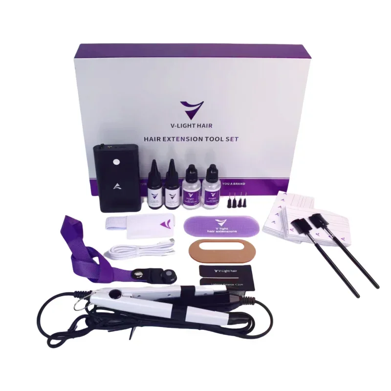 

Original V-Light Technology Hair Extension Machine Wig Installation Kit Set Tools Kit Set With V Light Hair Extension Glue/2025