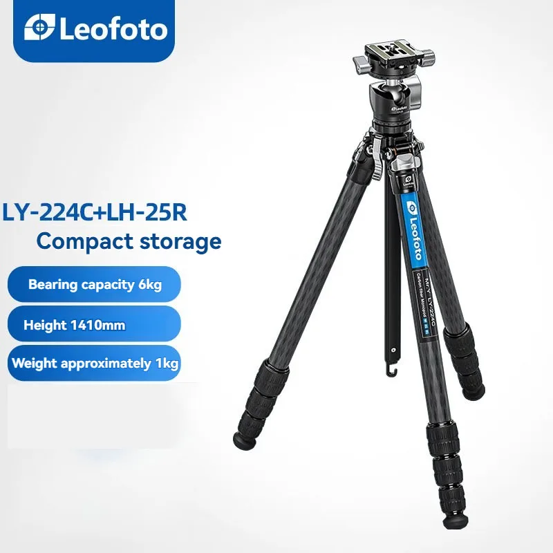 

Leofoto Portable Carbon Fiber Photo/Video Tripod with Center Ball Head Kit LY-224C+LH-25R