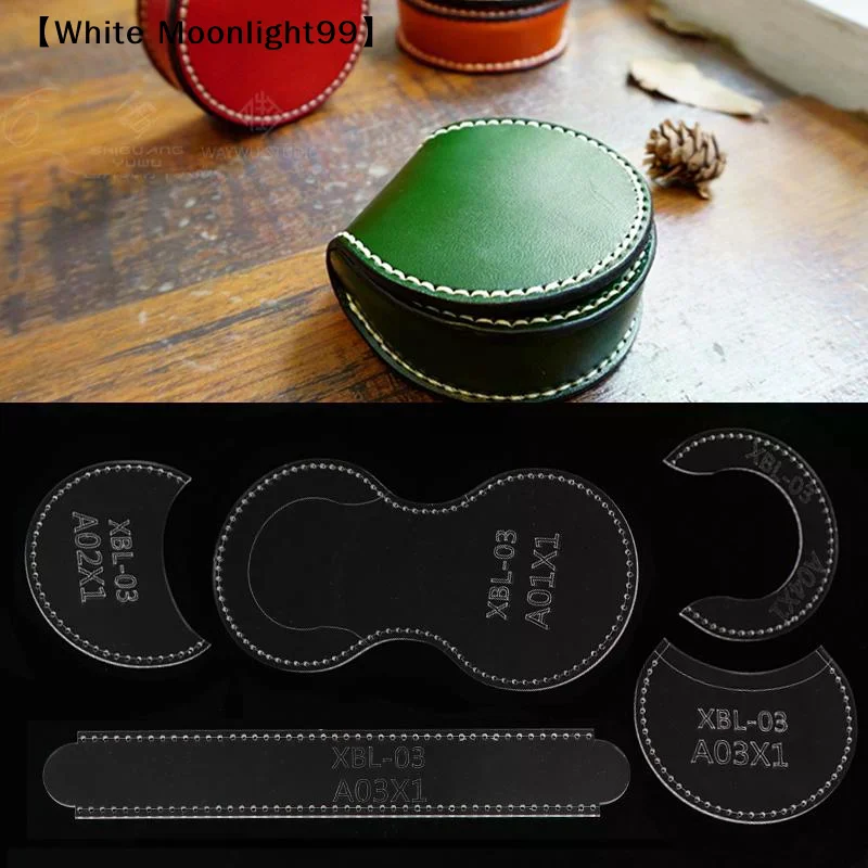 Handmade Coin Purse Sewing Acrylic Template for Leather Craft DIY Stencil Tool for Wallet Design