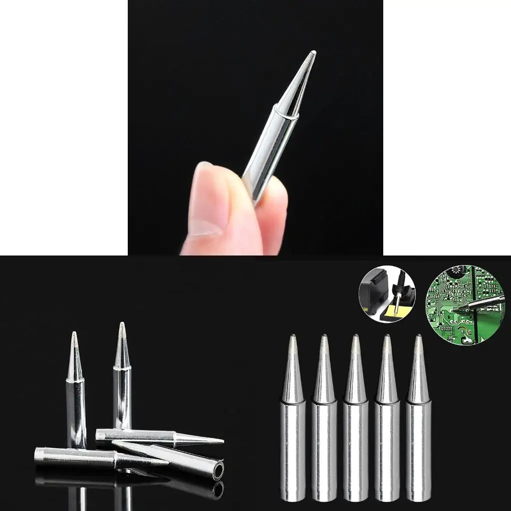 

5Pcs Replacement Solder Soldering Iron Tip For Hakko 936 Station 900M-T-B
