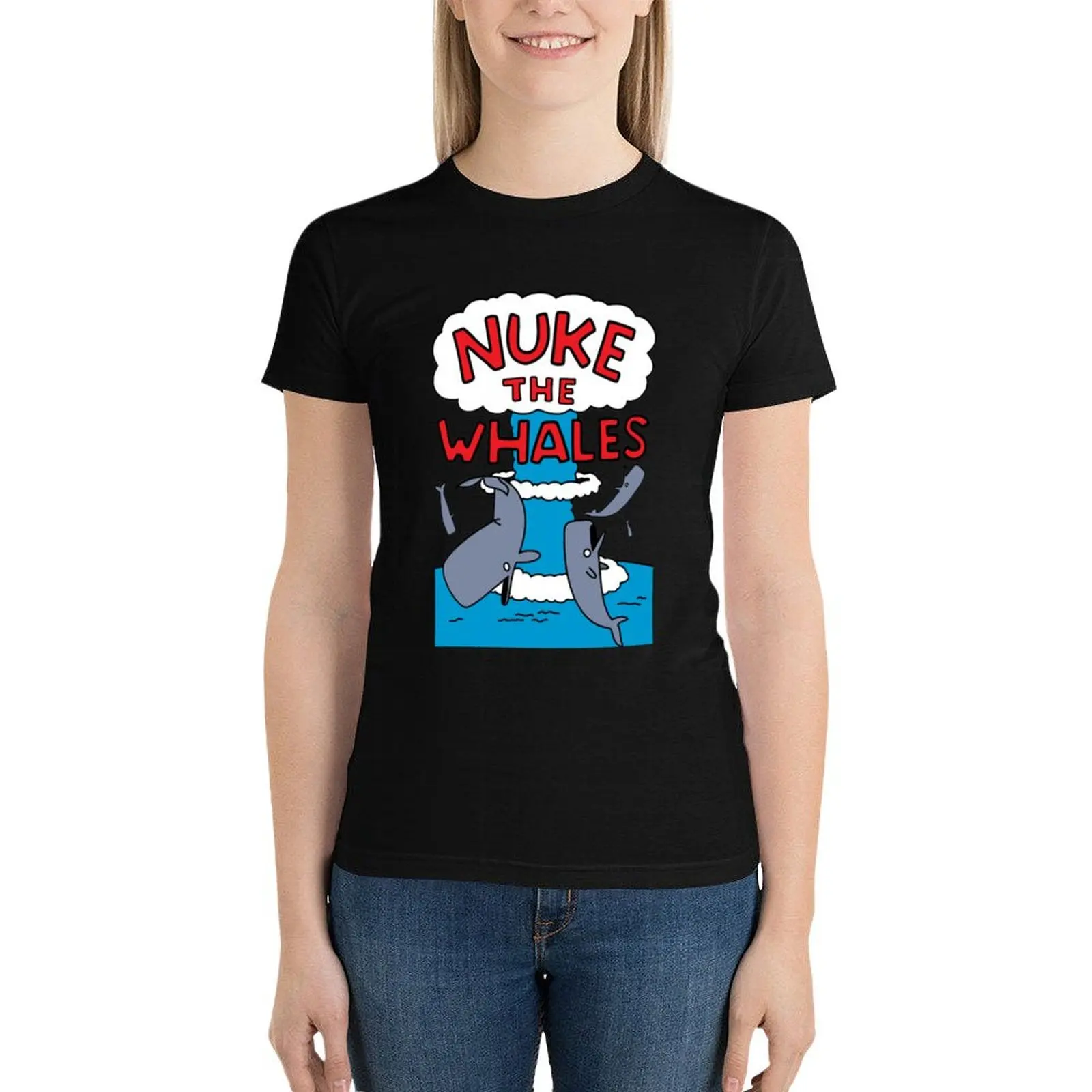 

Nuke The Whales T-Shirt shirts graphic tees korean fashion vintage clothes Women's tops