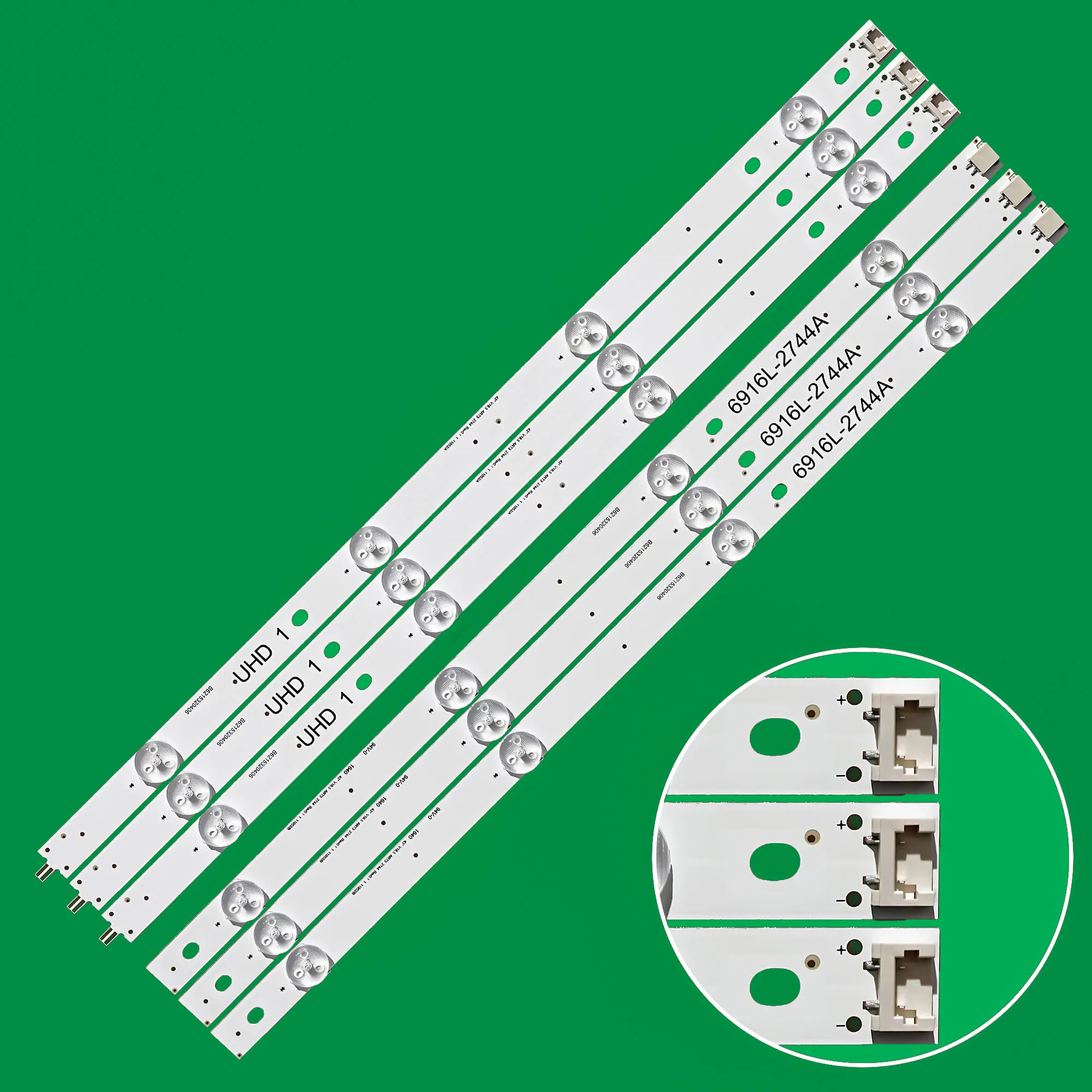 3 PCS/set LED Backlight strip For 43UH610A 43UH6030 43UH620V 6916L-2744A 43UH610T 43UH630V 43UH603V 43 V16.5 ART3 1 LC430DGE