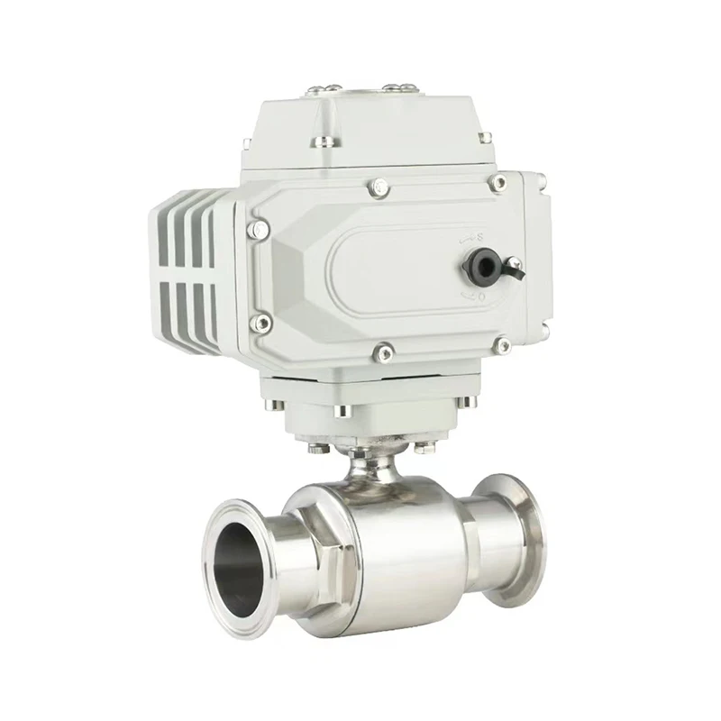 Électrovanne Sanitary Electric Ball Valve Stainless Steel 304 Tri-Clamp 19mm 25mm 32mm 51mm 63mm Quick Install Motorized Ball Valve 220V 24V Pneumatique — détail 1