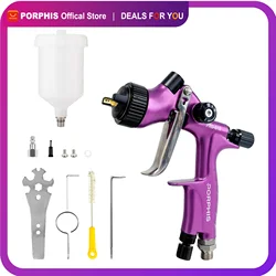 Original PORPHIS Spray Gun LVLP PRD-510 Paint Spray Gun Car Spray Tool Air Spray Gun 1.0mm Nozzle Professional Spray Gun