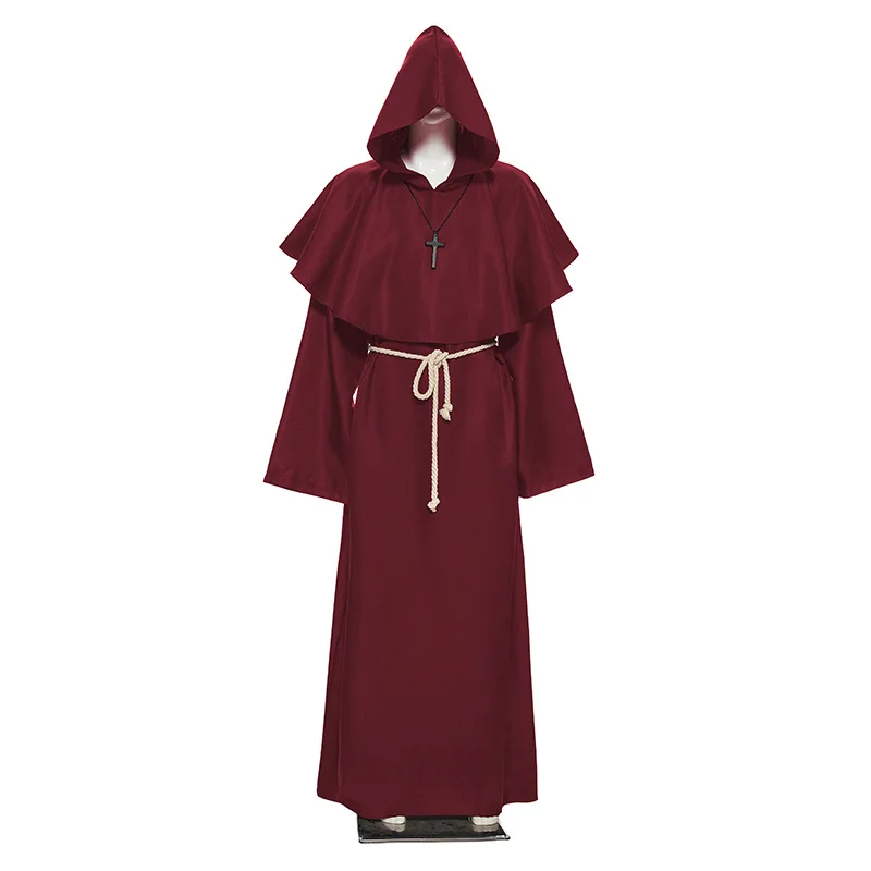 Medieval Monk Wizard Priest Costume loween Ladies Ethnic Stage Performance Clothing Unbranded Cusizable Size