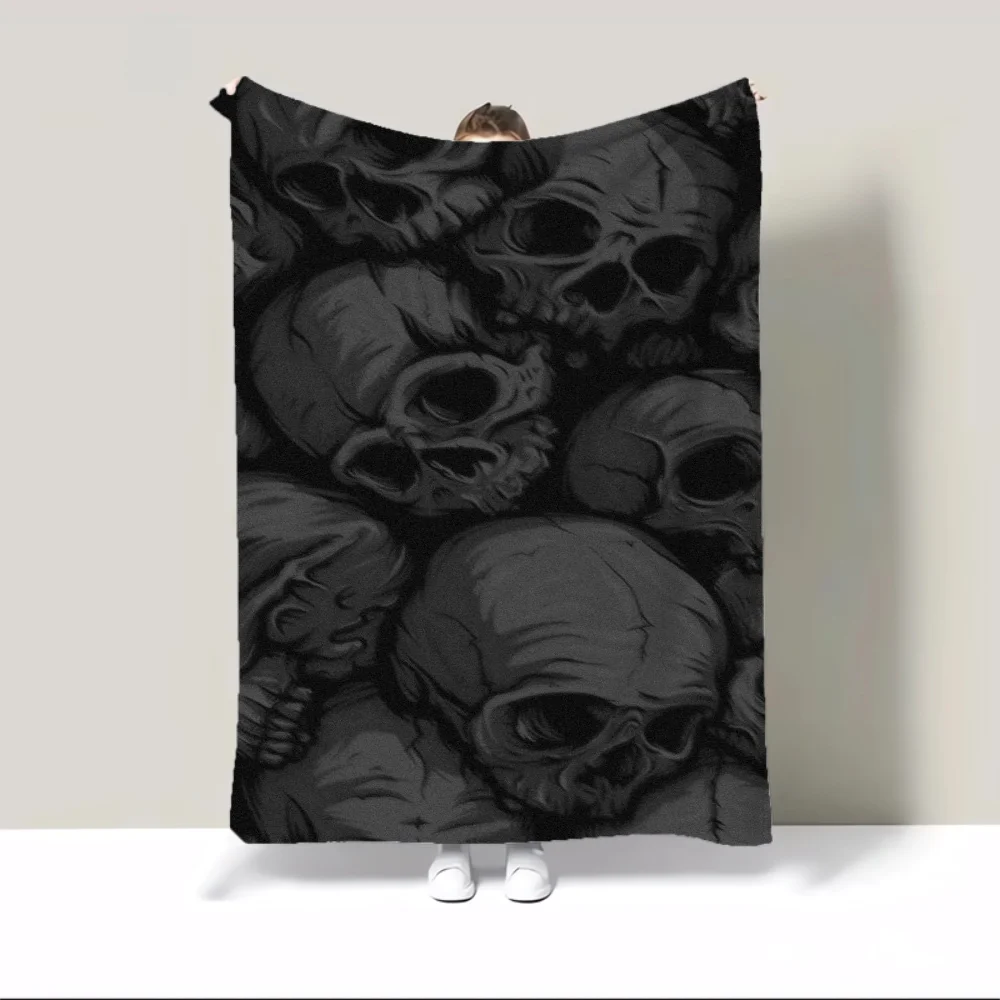 Skull Blankets for Decorative Sofa Blanket Oversized 200x300 Home Interior Luxury Bedding Bed Throw Fluffy Plaid Beach Towel