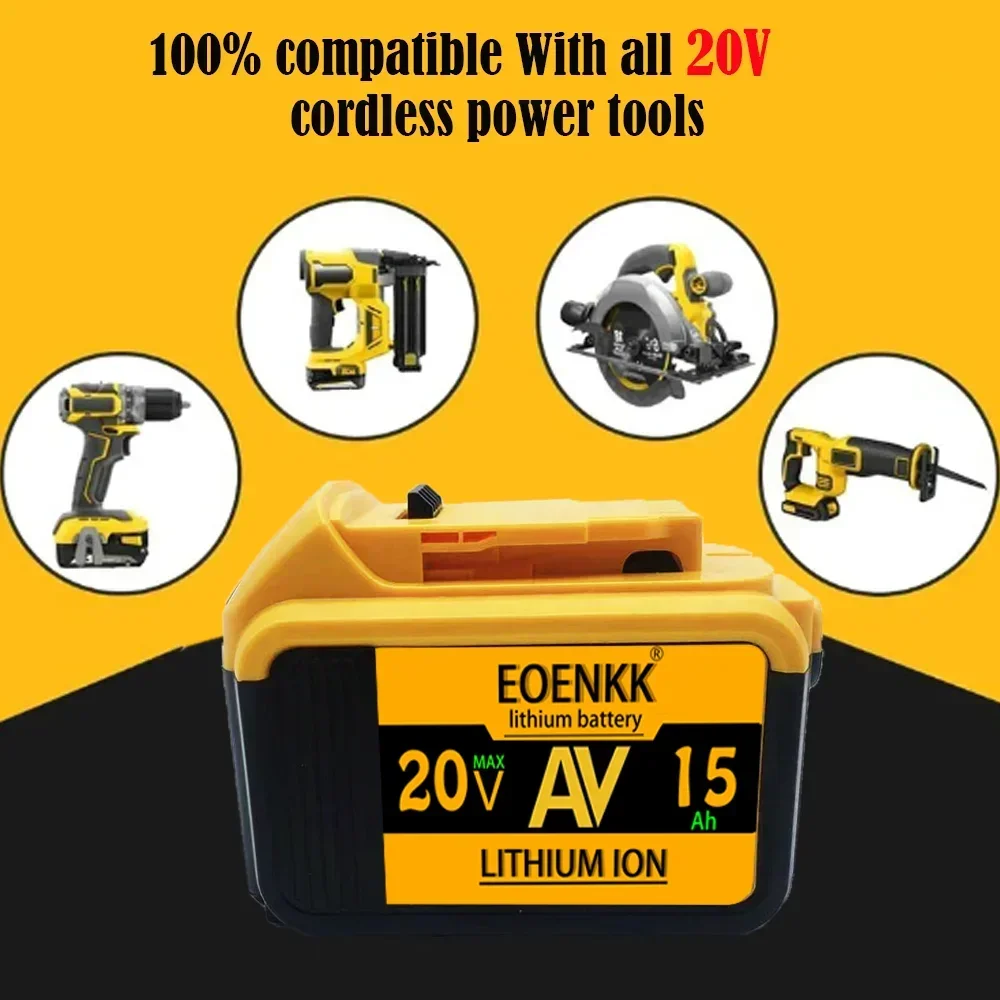 20V 15Ah DCB203 Lithium Battery Replacement for DeWalt 18v 20Volt Max DCB112 DCB184 DCB200 DCB180DCB181DCB182 DCB201