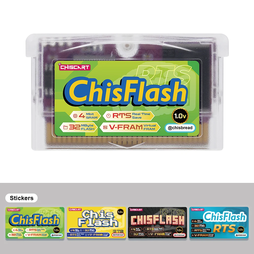 Chiscart ChisFlash 1.0V Virtuelles FRAM Echtzeit-Speicher-Flash-Modul Kompatibel mit NDS NDSL GBA GBASP GBM GB Spieler-Konsolen