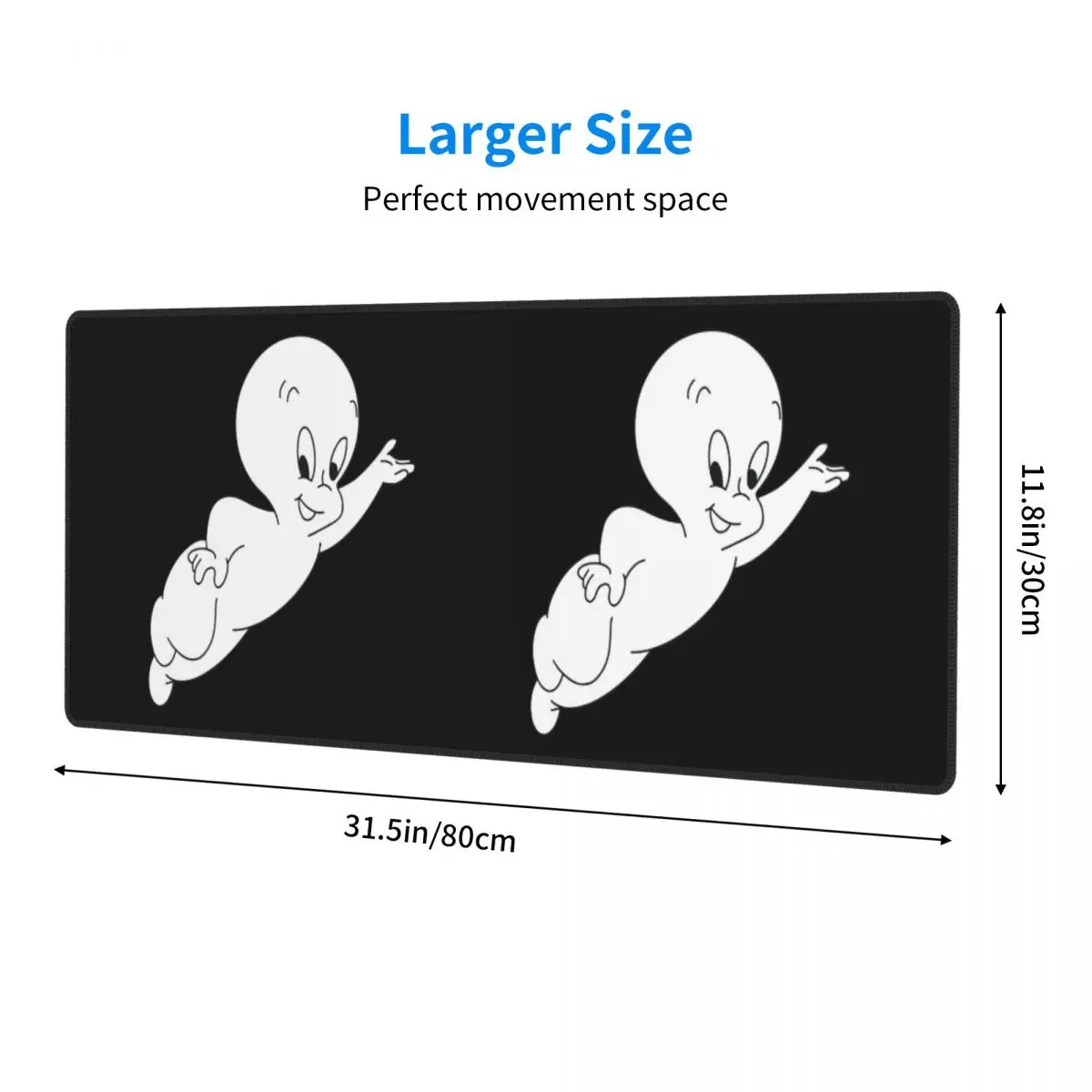 Casper The Friendly Ghost 90s Large Mouse Pad Computer Keyboard Mouse Mat Gaming PC Laptop Desk Mat Table Mats