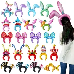 10pcs Big Cute Tiara Headband Balloon Rabbit Mermaid Shark Dog Animal Baby Shower Kids Toys Birthday Wedding Party Decoration