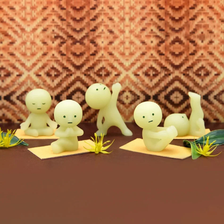 Smiski-serie Noctilucent groene pop Mystery Blind Box Action Figure Desktop Decoratie Verrassingscadeau Speelgoed