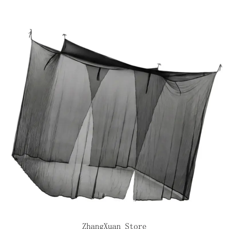 großes hängendes Insektennetz 3 x 5 x 2,5 m, Einzeltür für Camping und Ruhe, 3 x – Detail 3