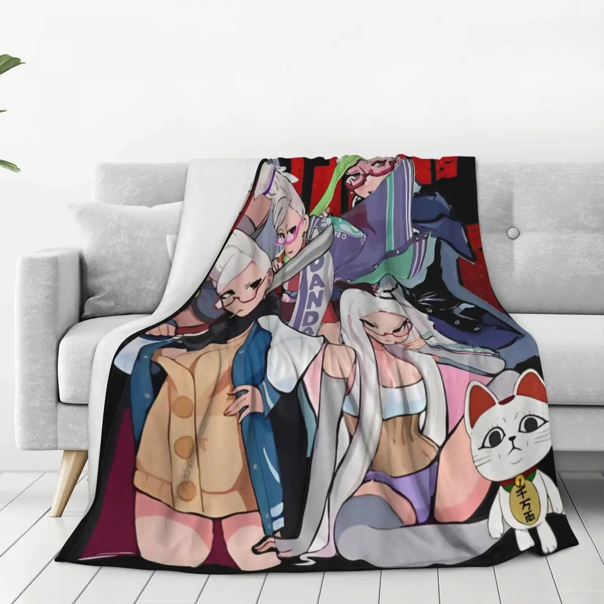 Seiko Ayase Dandadan Turbo Granny Blanket Multi-size Warm Cozy Fluffy Throw Ken Takakura Anime Blankets for Sofa Couch and Bed