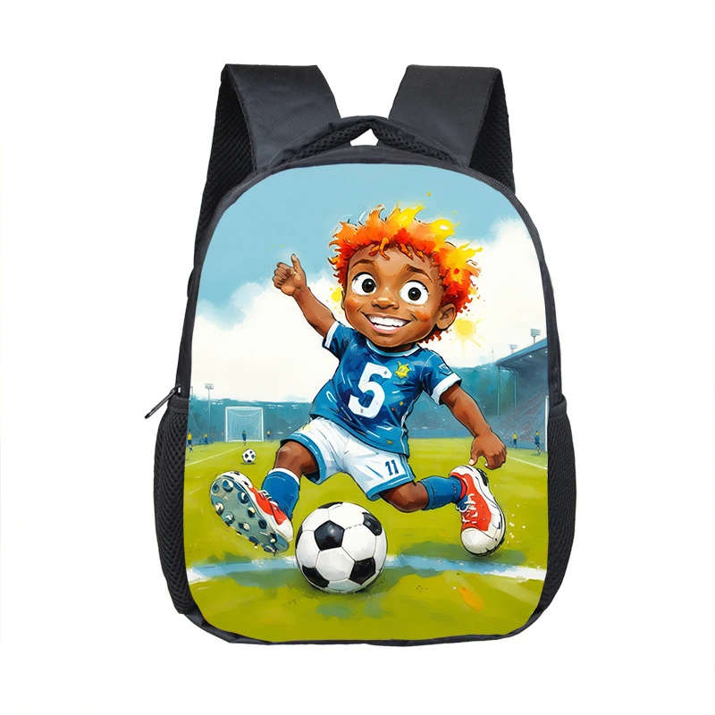 Cool Cartoon Soccer / Football Print Print Backpack for 2-4 Years Old Kids School Bags Children Toddler Bag Kindergarten Bags