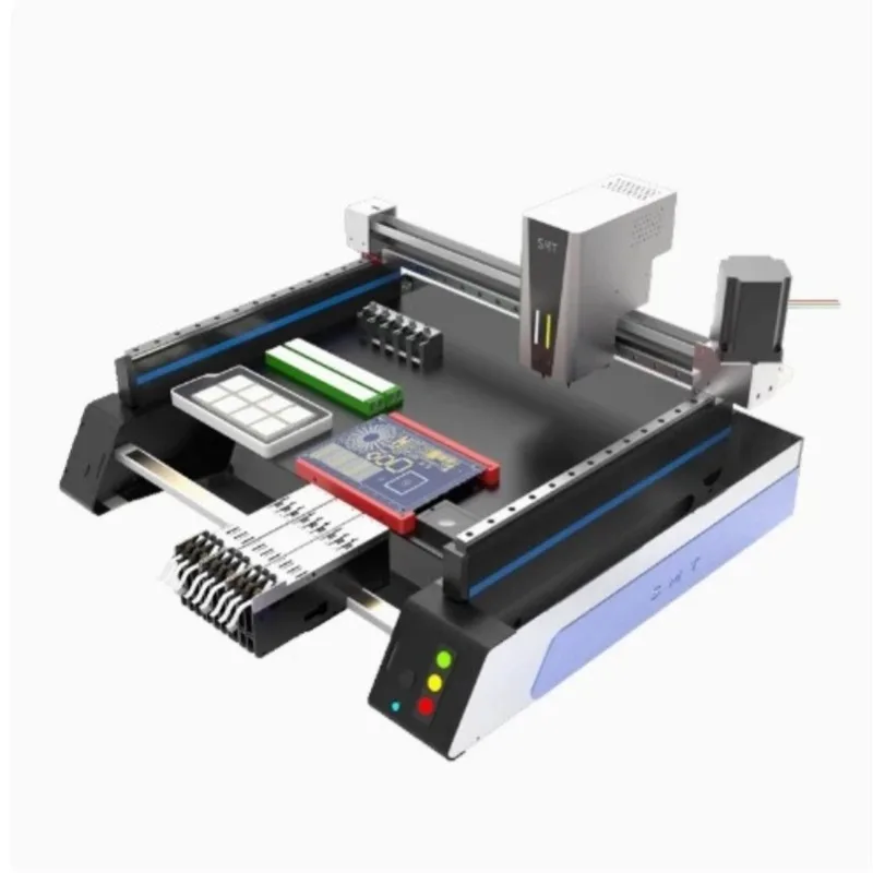 Máquina SMT de Escritorio de Alta Velocidad Totalmente Automática con Cámara de Triple Visión 220V / 110V, Máquina de Colocación de Componentes SMT, Montadora de Chips LED SMD