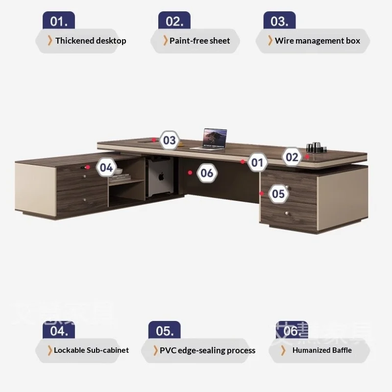 Computer Desk Chair Table Pliante Adjustable Electric Desk Motion Gaming Tables One Action Table L Room Offices Mid-century