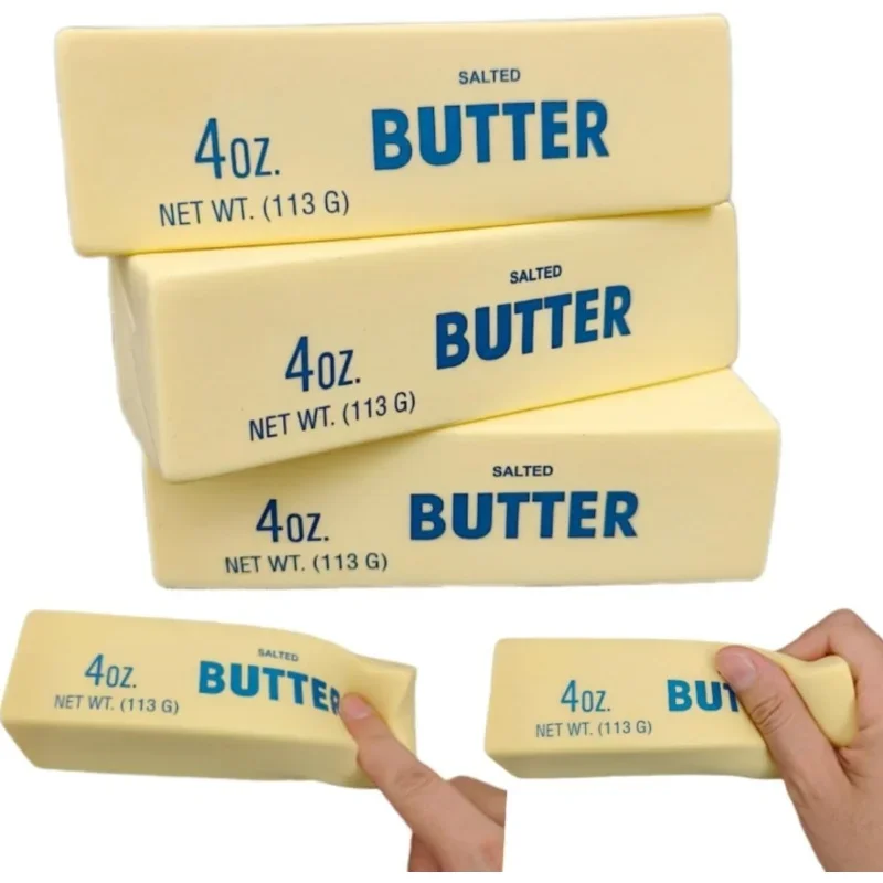 1PC Antistress Boter Stok Stress & Angst Relief Fidget Speelgoed Langzaam Stijgende Squishy Squeeze Elastische Kaas Stok Prank Speelgoed