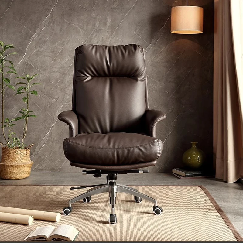 Lazy Designer Modern Office Chair Floor Leather Nordic Swivel Office Chair Executive Computer Sillas De Espera Nordic Furnitures