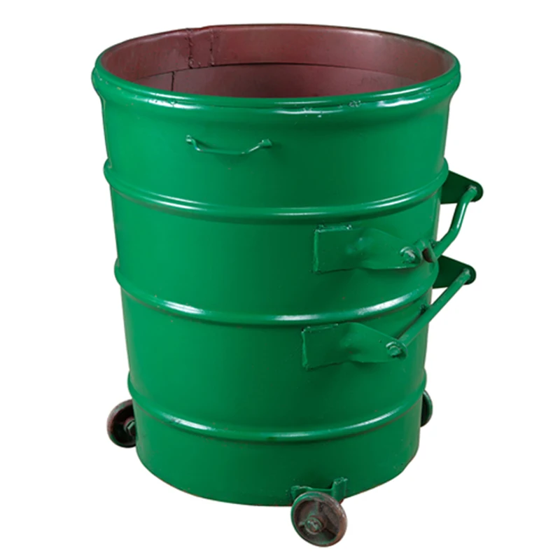 outdoor sanitation trailer large 360L iron municipal iron sheet garbage bin