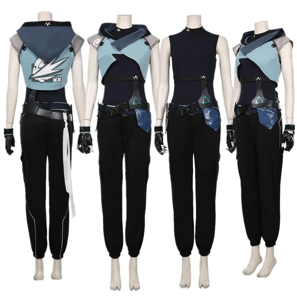 Halloween Valor ant Cosplay Kostüm Jett Outfits Frauen Overall Karneval Party Kleidung für Damen Spiel Rollenspiel Anzug