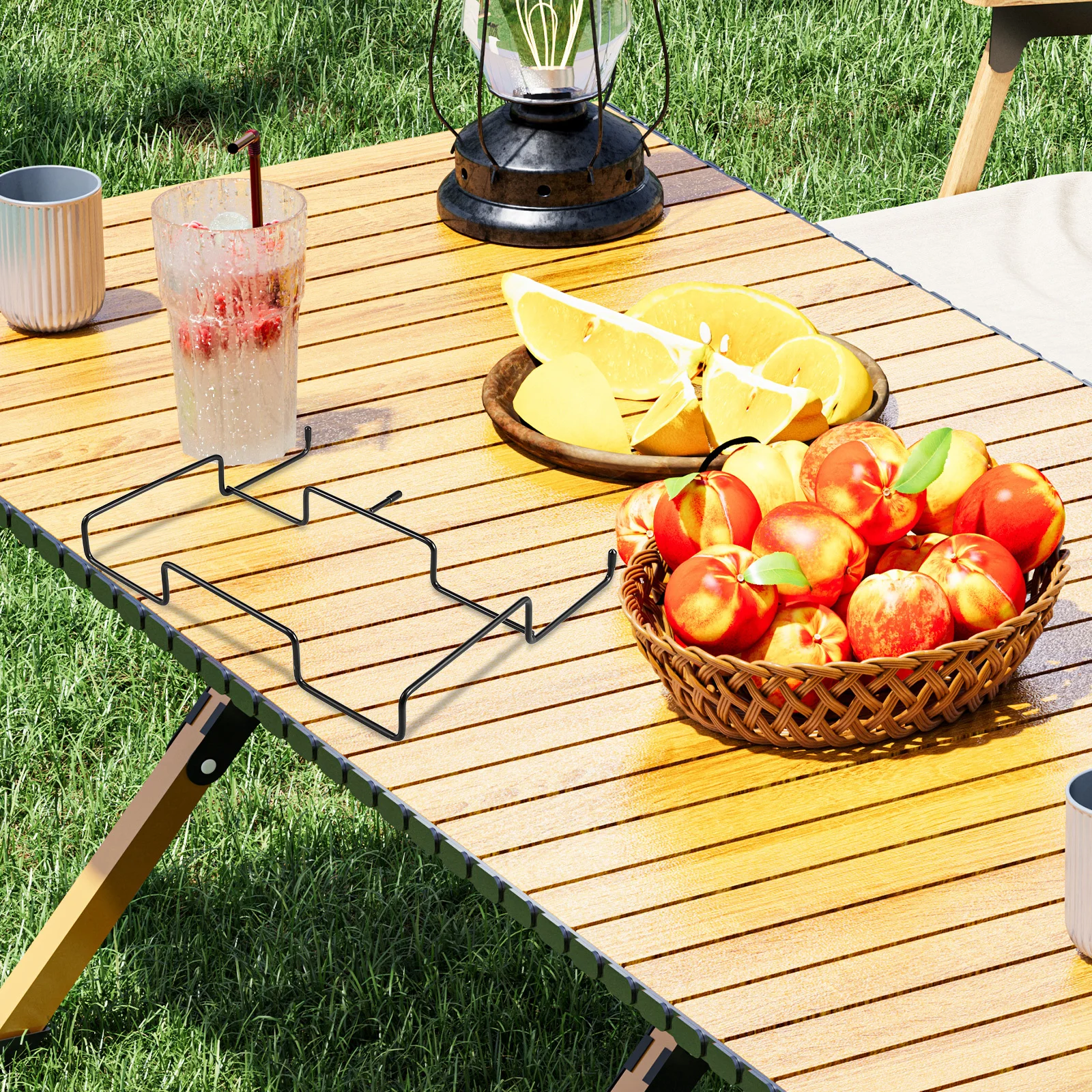 

Outdoor Trash Bag Holder Portable Hanging Trash Organizer Kitchen Garbage Rack for Camping Dormitory Bbq Grocery Bag Holder