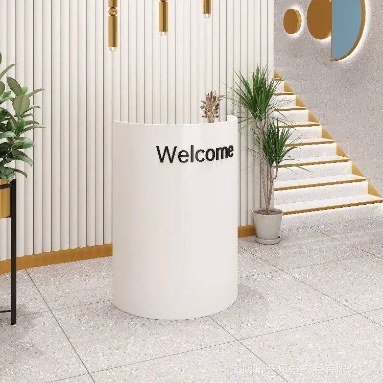 Reception desk Bar counter Small front desk Shopping guide desk Information Welcome  Checkout page Simple
