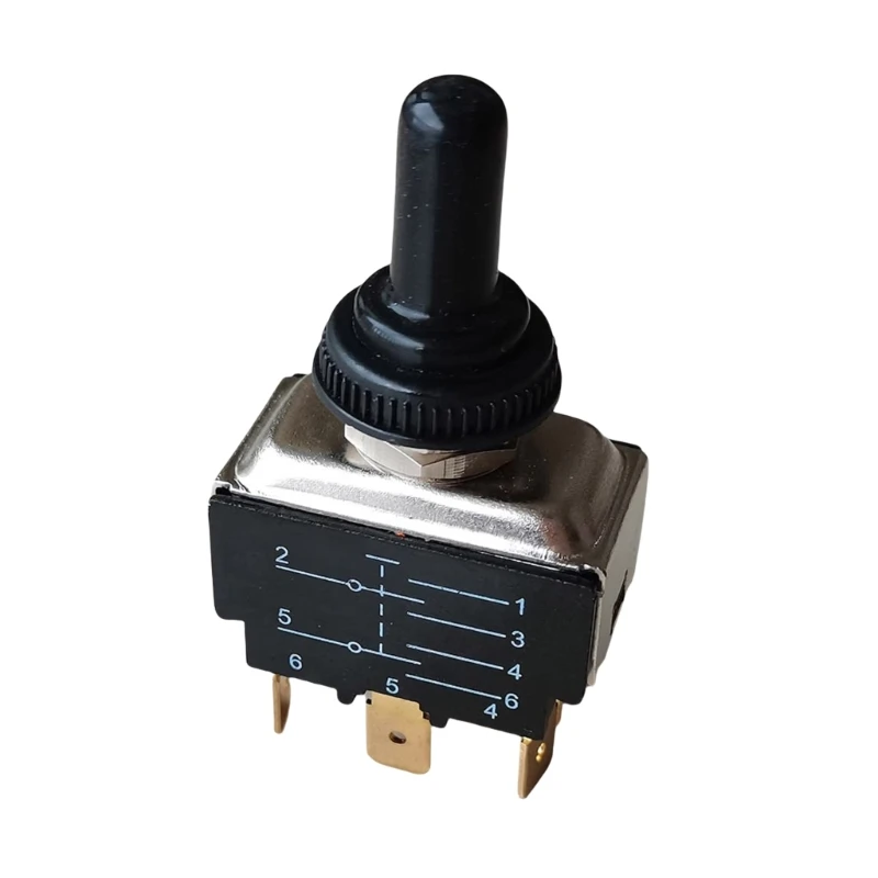

PVC Toggle Switches HY29D 6 Pin 3 Position Switches Triple Position 6 Pin Button Switches for Electrical Circuit Dropship