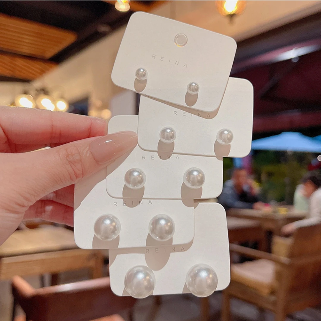 أقراط اللؤلؤ الموضة أقراط اللؤلؤ الخالدة S925 أقراط إبرة الفضة الحد الأدنى للمناسبات الرسمية هدايا للنساء #1