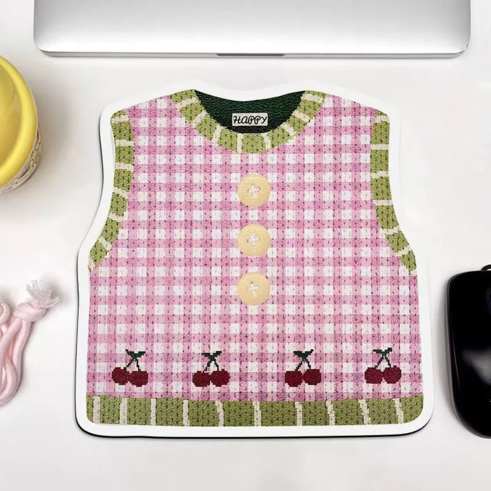 Simulated Printing Knitted Sweater Mouse Pad Desk Cartoon Sweater Mouse Mat Rubber Anti-Slip Keyboard Mice Mat Typewriting Tools