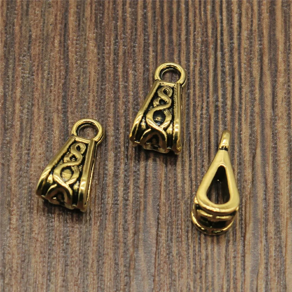 20pcs Bail Beads Charm 3 Colors Zinc Alloy DIY Jewelry Making Accessories DIY For Bracelet Necklace 6x7x10mm
