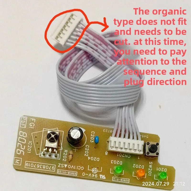 high quality1PC for Fujitsu Air Conditioner Remote Control Signal Receiver Board ASQG24KLCA KFR-72G/Bokla K09CB-01-03