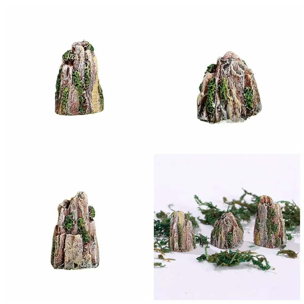 Retro Cute Artificial Mini Pine Tree Durable Fairy Moss Micro Landscape Creative Resin Fake Mountain Dollhouse Sand Table Decor