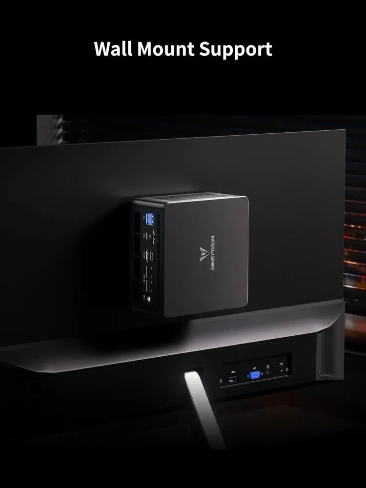 UM890 Pro Barebone con mini PC, mini computer AMD Ryzen 9 8945HS, display quadruplo 8K HDMI/DP1.4/USB4 х 2, AMD Radeon 78