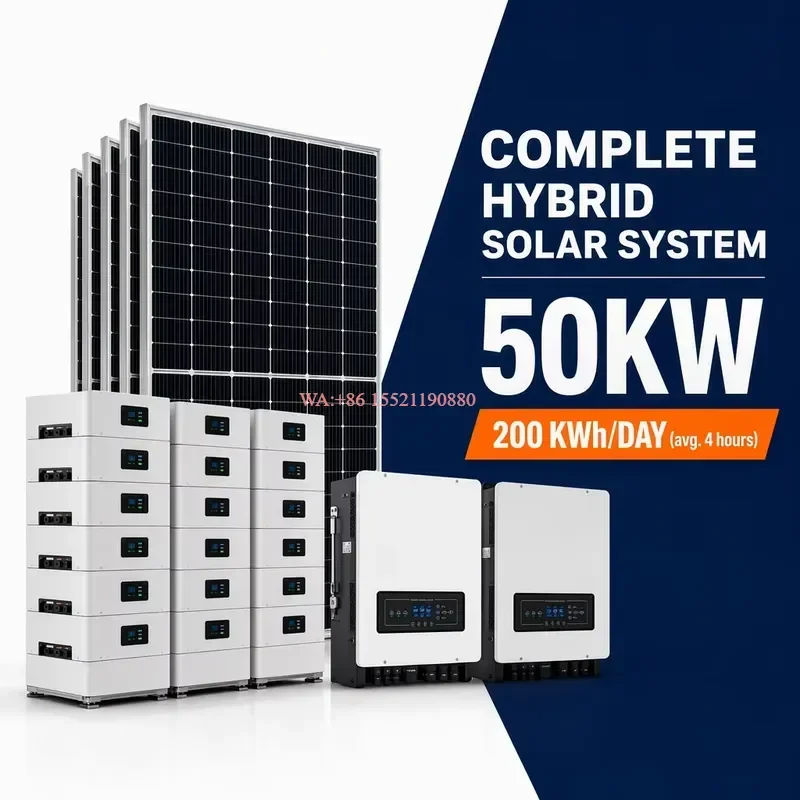 wmwmnu Full Set Solar Power System for Home Use Solar Energy Storage System With Solar Panels Inverter Battery