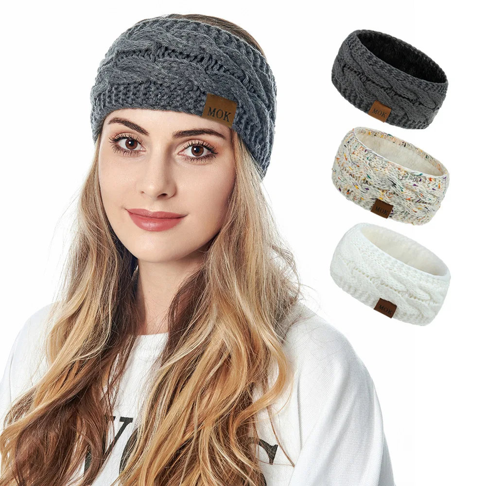Neue Plüsch Stirnband Winter Warme Breite Elastische Haarband Feste Breite Turban Ohr Wärmer Haarband Weiche DIY Haar Zubehör Kopfbedeckungen – Detail 4