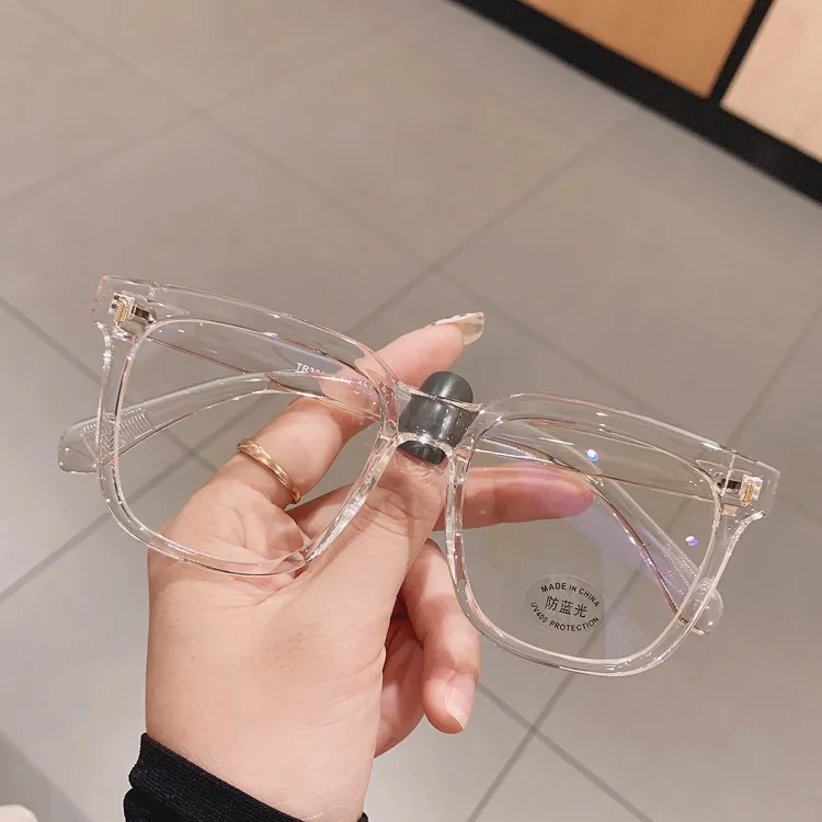 Transparent Computer Glasses Frame Women Men Anti Blue Light Round Glasses Blackout Glasses Optical Glasses Lenses