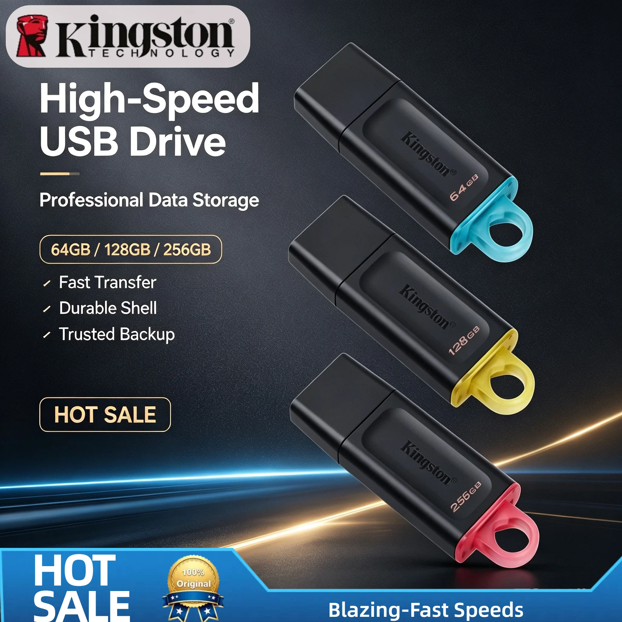 Kingston 64GB 32GB 128GB 256GB DTX USB 3.2 Gen 1 Mini Key Flash Drive Memory Stick for Desktop Laptop PC