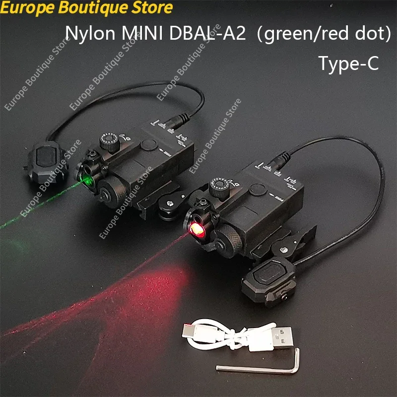 Mini mira láser de nailon con punto rojo y verde, indicador de puntería de 2,5mm, compatible con riel Picatinny de 20mm para pistola de juguete AR15 M4 M16 AK47