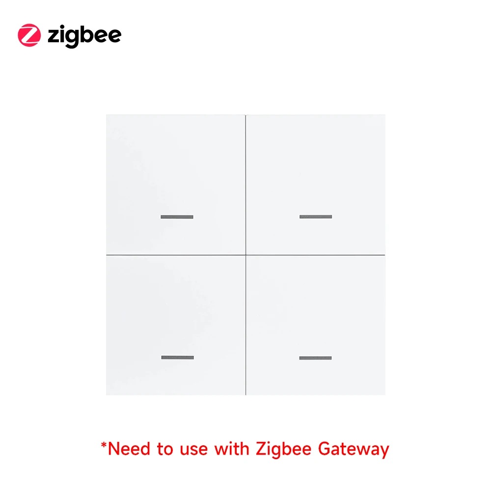 Tuya ZigBee commutateur de scène intelligent 4 boutons interrupteur Assistant à la maison Tuya maiso