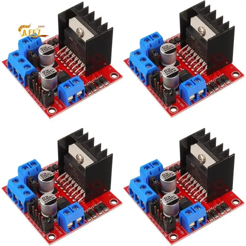 AEE7-4 Pcs L298N Motor Driver Controller Board DC Dual H Bridge Module For Arduino Raspberry Pi Stepper Motor