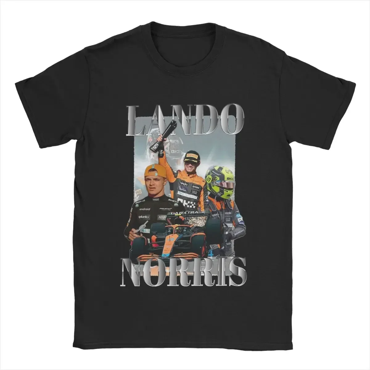 Lando Norris T-Shirt Men Leisure 100% Cotton Tees Crewneck Short Sleeve T Shirts Plus Size Tops