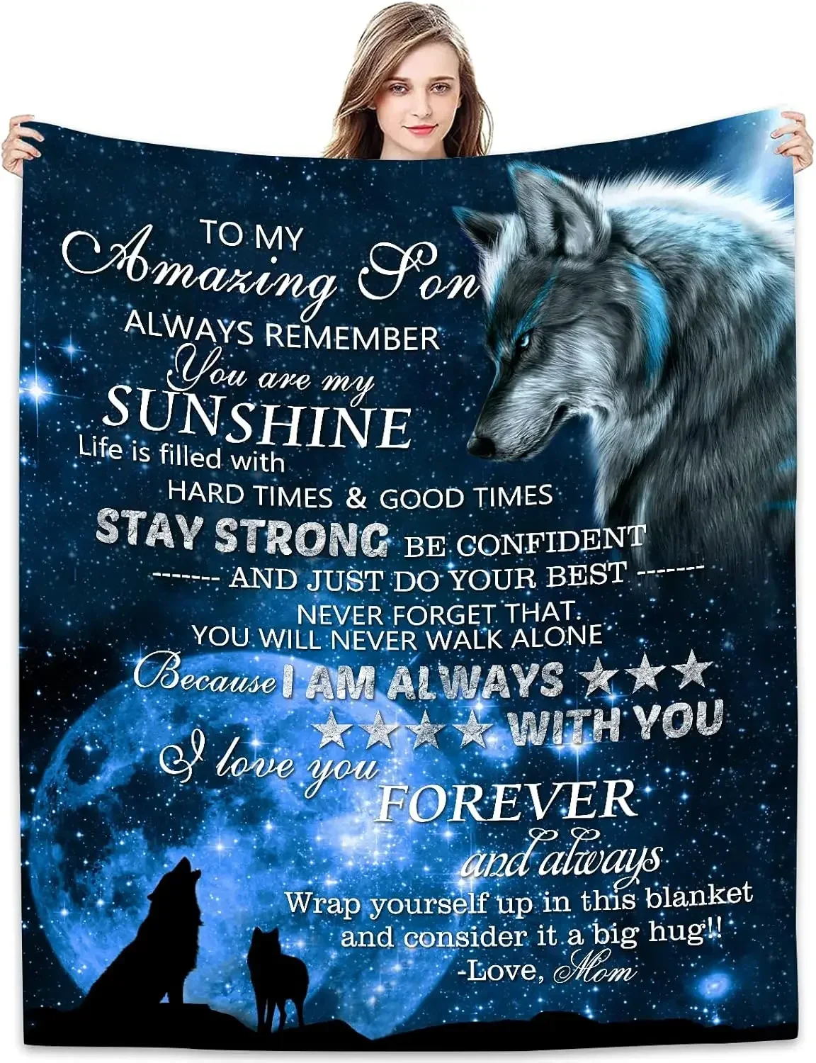 

Gifts for son from mom/dad - Best birthday gift ideas for adult sons Blanket - Gift throw blanket from mother or father to son