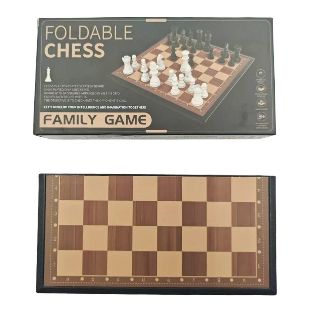 

Foldable Chess Set, Portable Family Strategy Board Game, Family Gathering Game, Gift